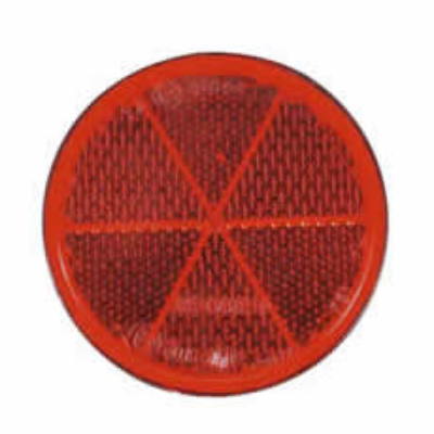 Durite 0-665-55 80mm Red Round Self-Adhesive Reflector PN: 0-665-55